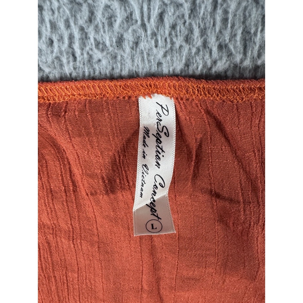Women Large‎ Cold Shoulder Top Cottagecore Peasant Romantic Coastal Nautical Y2K - Picture 5 of 6
